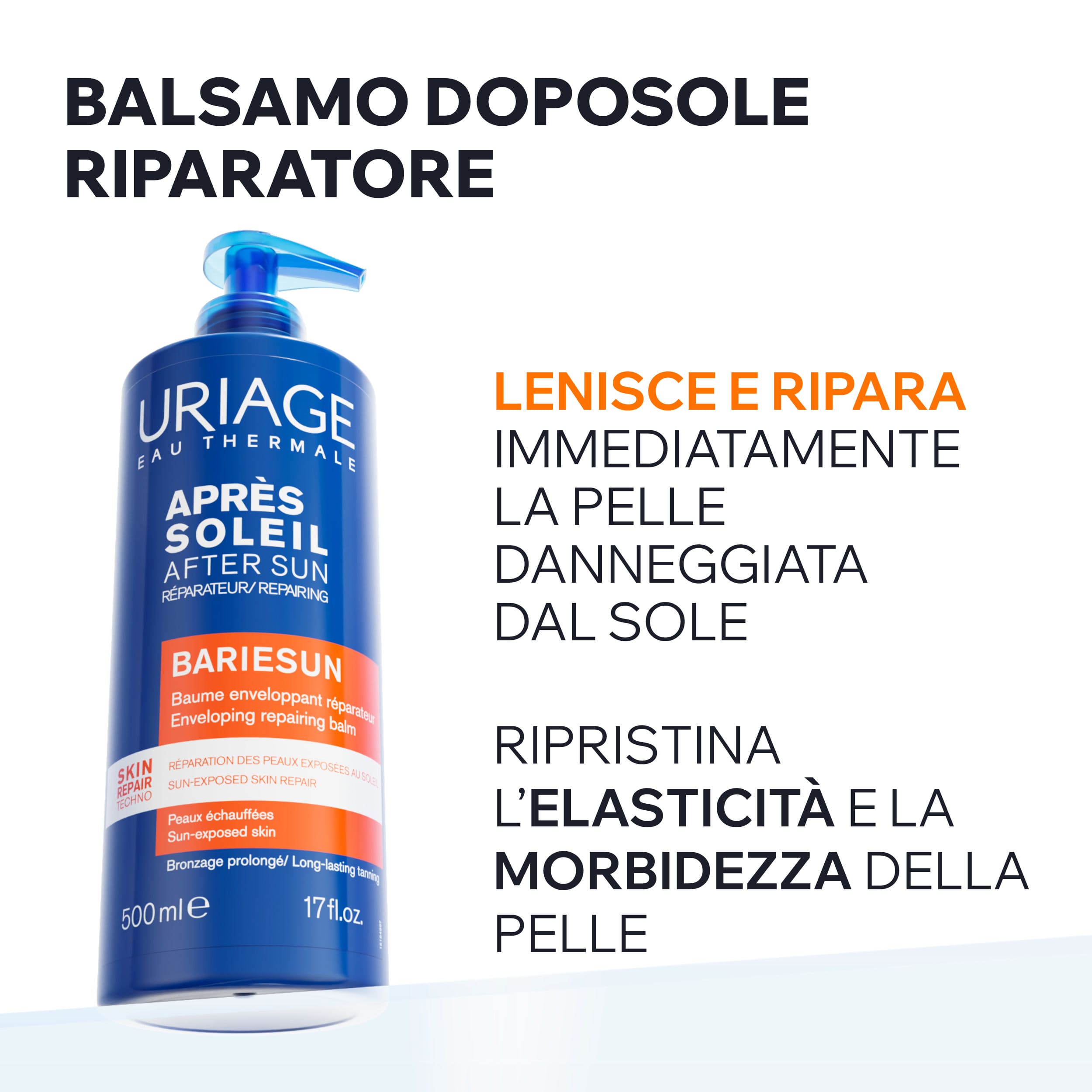 Uriage - Bariésun Balsamo Doposole Idratante Lenitivo Rinfrescante Viso E Corpo 500 ml