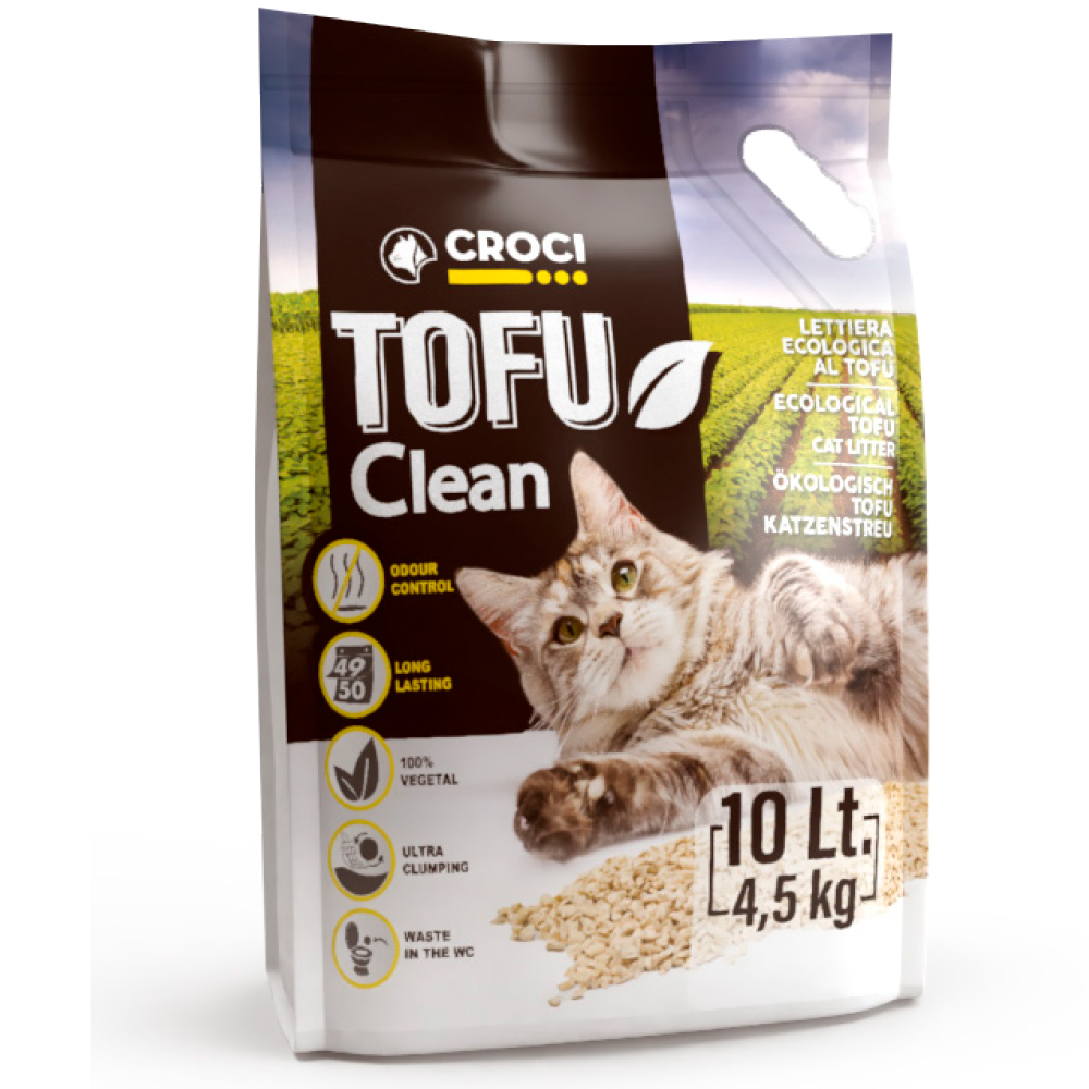 CROCI LETTIERA GATTO TOFU CLEAN 10LT 4,5KG