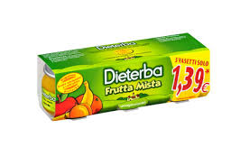 Dieterba Omogenizzato Frutta Mista 3 Vasetti da 80 g Dieterba Omogenizzato Frutta Mista 3 Vasetti da 80 g