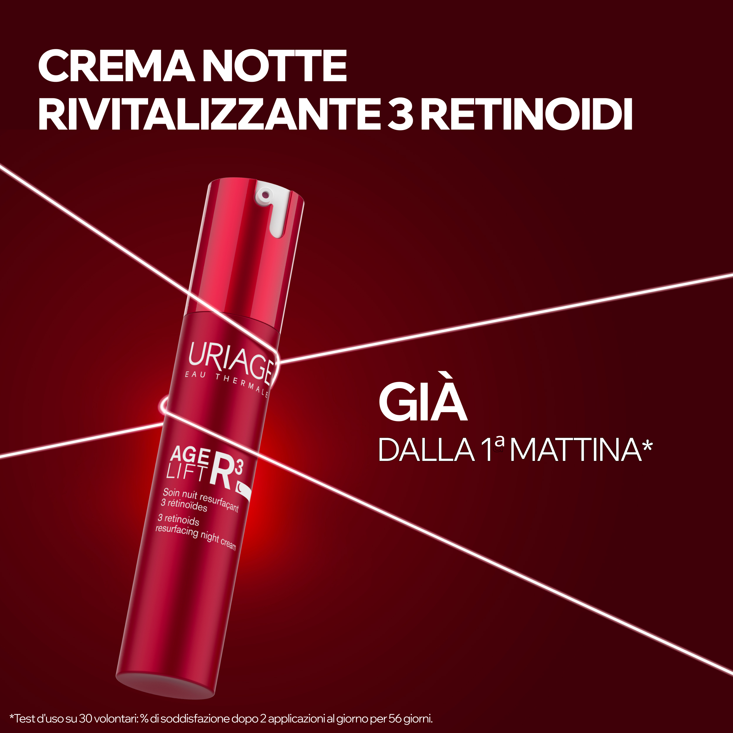 Uriage Age Lift R3 - Crema Notte Rivitalizzante Antirughe Per Pelle Sensibile 40 ml 