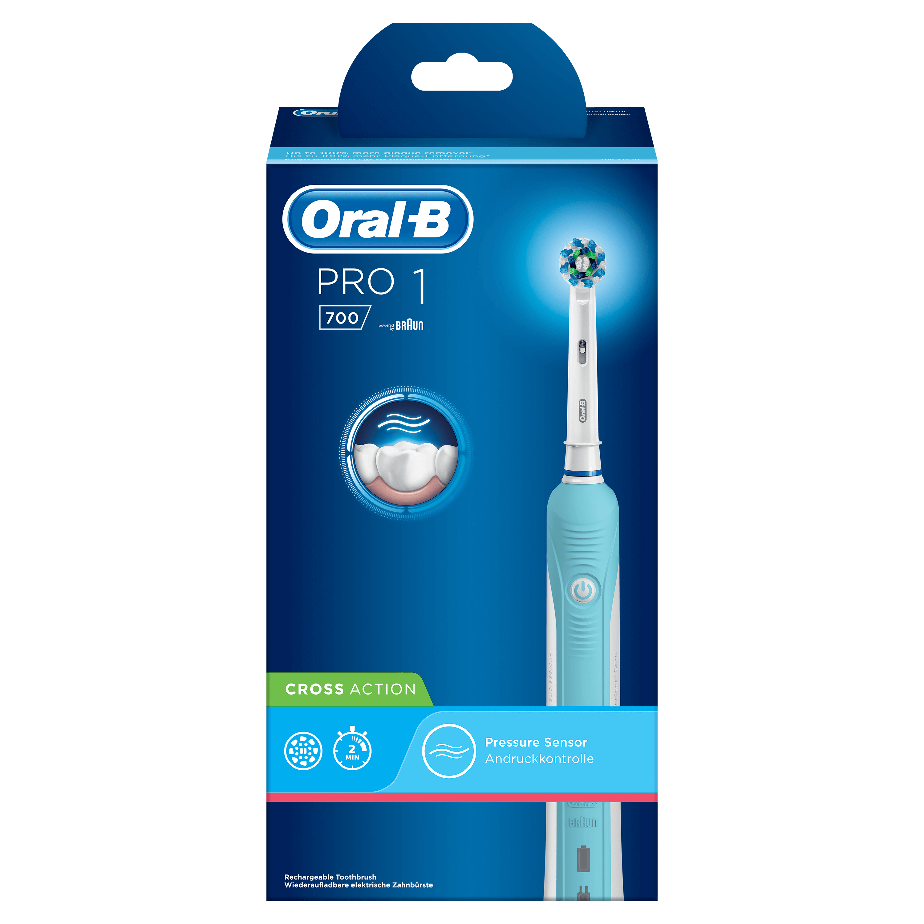 Oral-B Spazzolino Elettrico Ricaricabile Pro1 700, 1 Testina, 1 Spazzolino Oral-B Spazzolino Elettrico Ricaricabile Pro1 700, 1 Testina, 1 Spazzolino