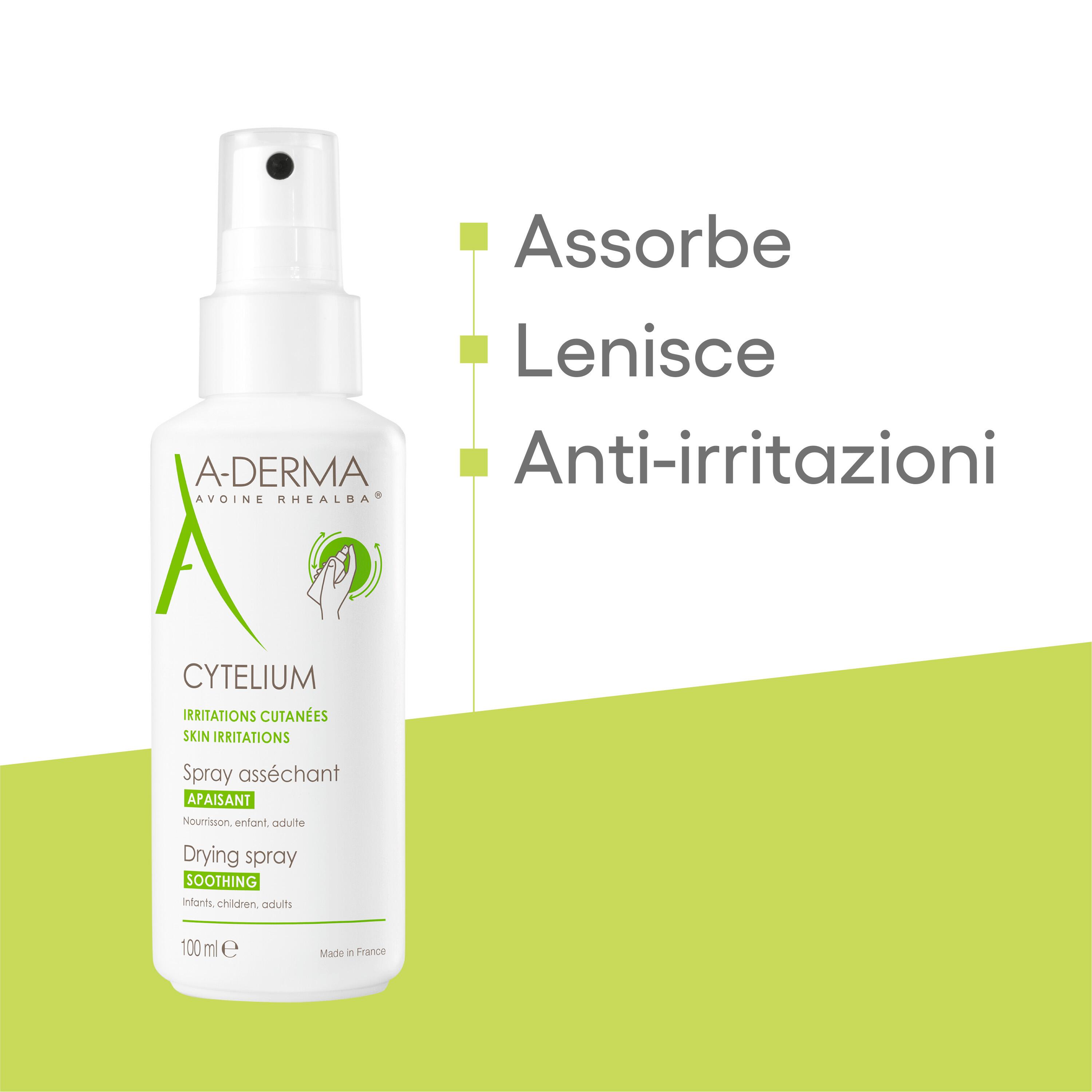 A-Derma Cytelium - Spray Assorbente Lenitivo Viso E Corpo Per Pelle Irritata 100 ml