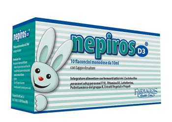 Nepiros D3 Integratore di Fermenti Lattici Vivi Bambini 10 Flaconcini Nepiros D3 Integratore di Fermenti Lattici Vivi Bambini 10 Flaconcini