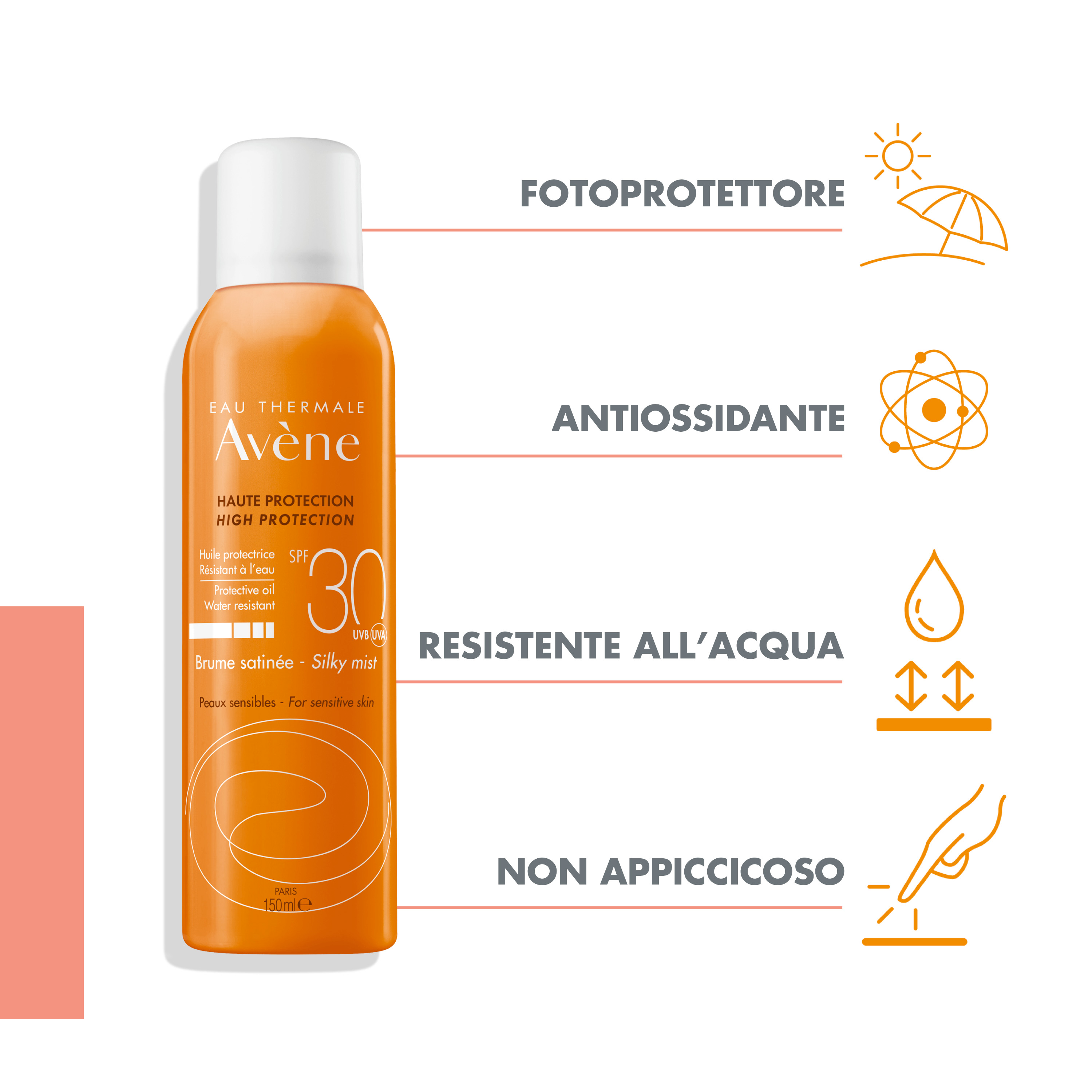 Avène Solare Nebulizzatore Spray Olio SPF 30 Protezione Corpo 150 ml