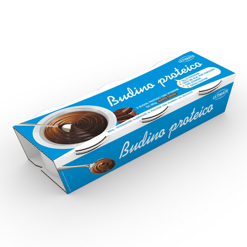 Ultimate Italia - Budino Proteico Gusto Cacao 3 Porzioni Da 120 g