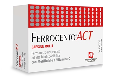 Ferrocento ACT Integratore di Ferro 30 Capsule Molli Ferrocento ACT Integratore di Ferro 30 Capsule Molli