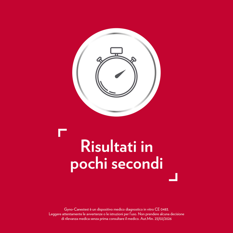 Gyno-Canestest Autotest Vaginale Per Diagnosticare le Infezioni Vaginali comuni,  Risultati disponibili in pochi secondi, 1 Tampone per Autodiagnosi