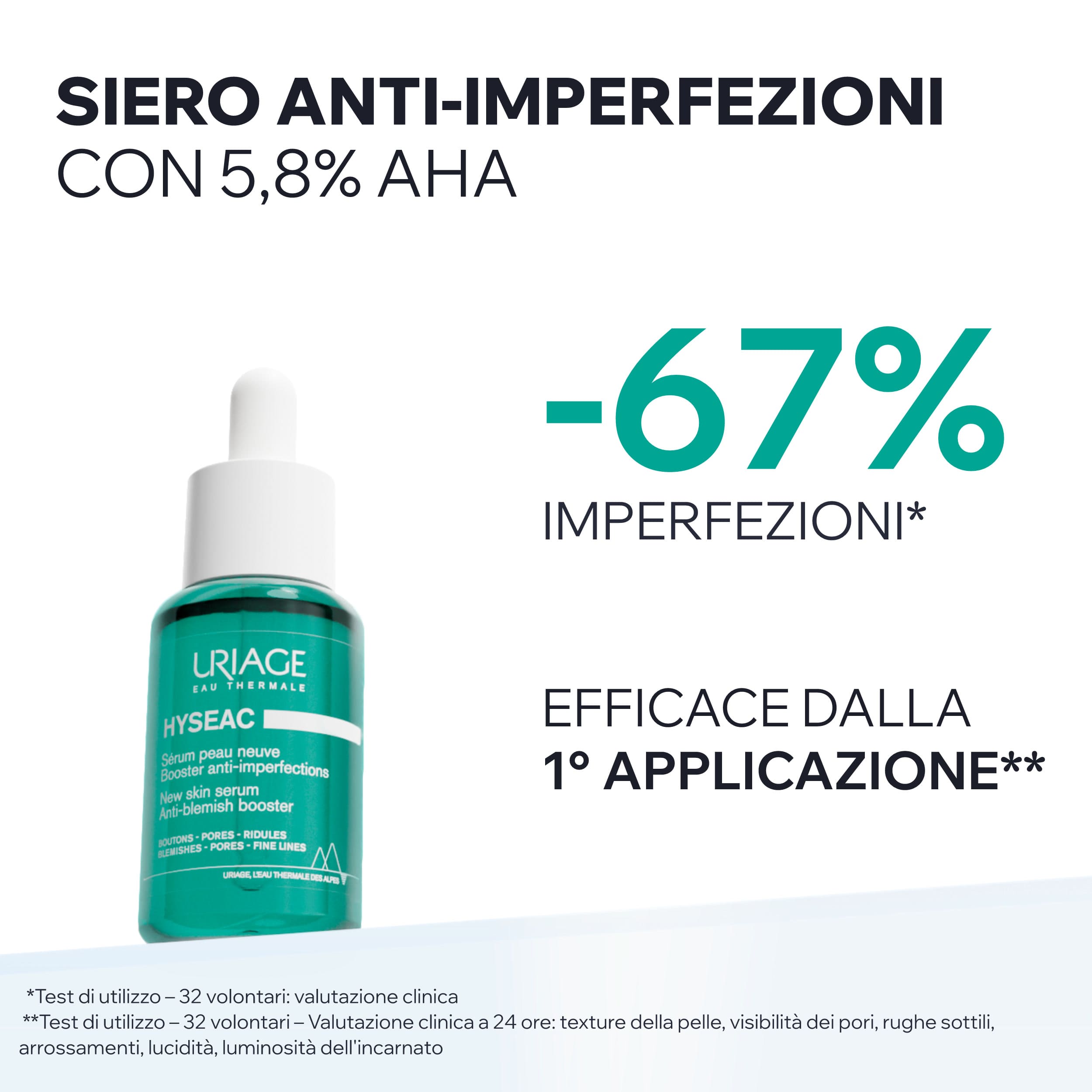 Uriage - Hyséac - Siero Pelle Nuova Booster Anti-Imperfezioni 30 ml