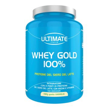 Ultimate Sport Whey Gold 100% Integratore Proteico Gusto Vaniglia 1,5 Kg