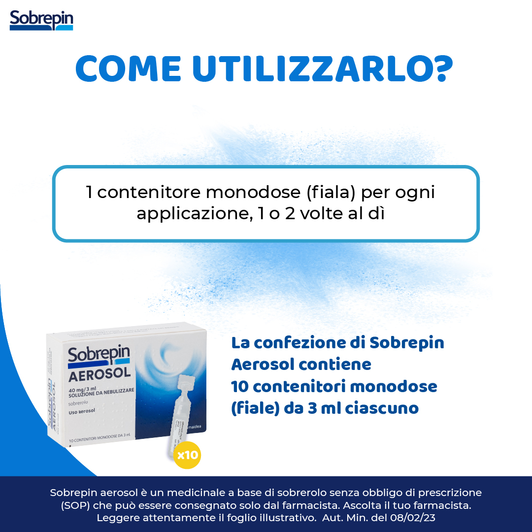 SOBREPIN AEROSOL 10 FLACONCINI 40MG/3ML SOBREPIN AEROSOL 10 FLACONCINI 40MG/3ML