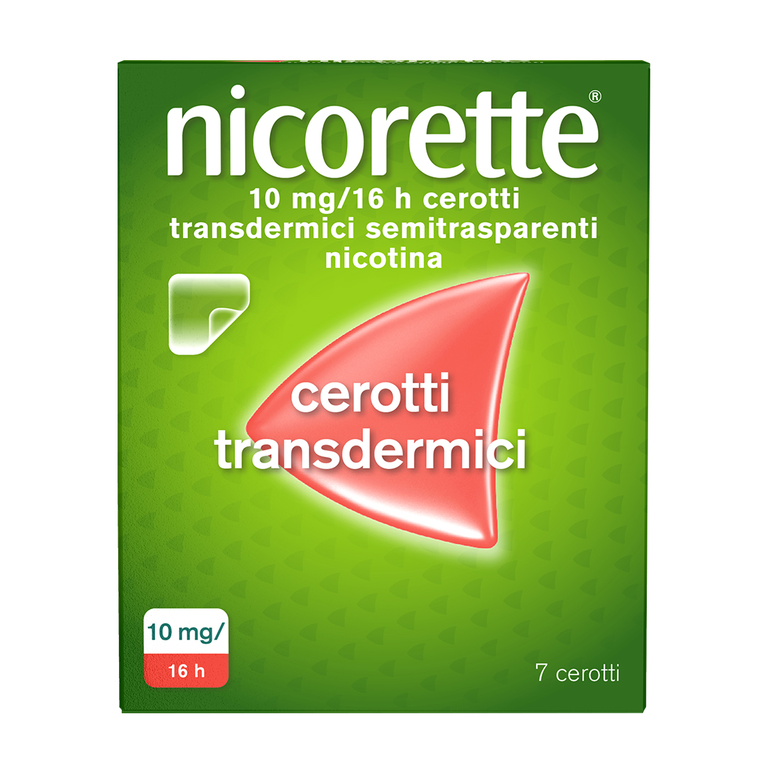 Nicorette 7 Cerotti Transdermici 10 mg Smettere di Fumare