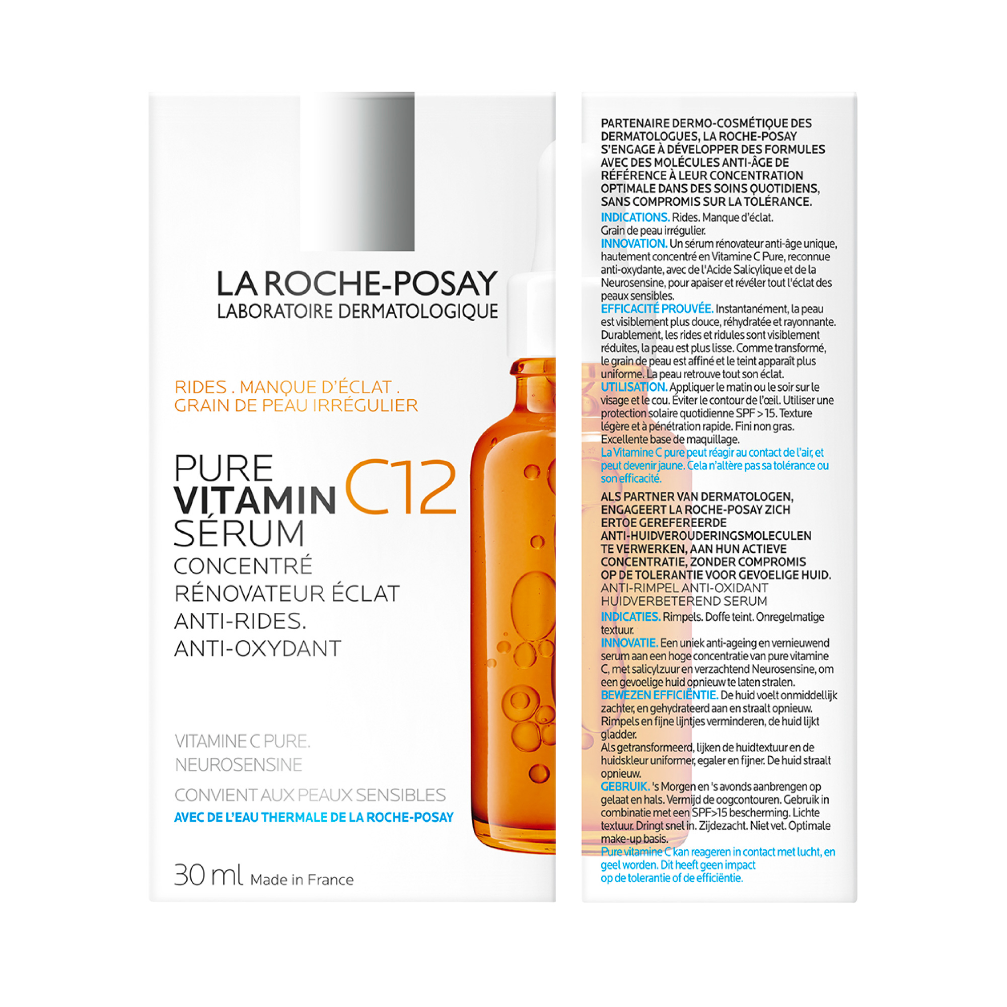 La Roche-Posay Pure Vitamin C12 Siero concentrato anti-rughe, anti-ossidante, illuminante 30 ml