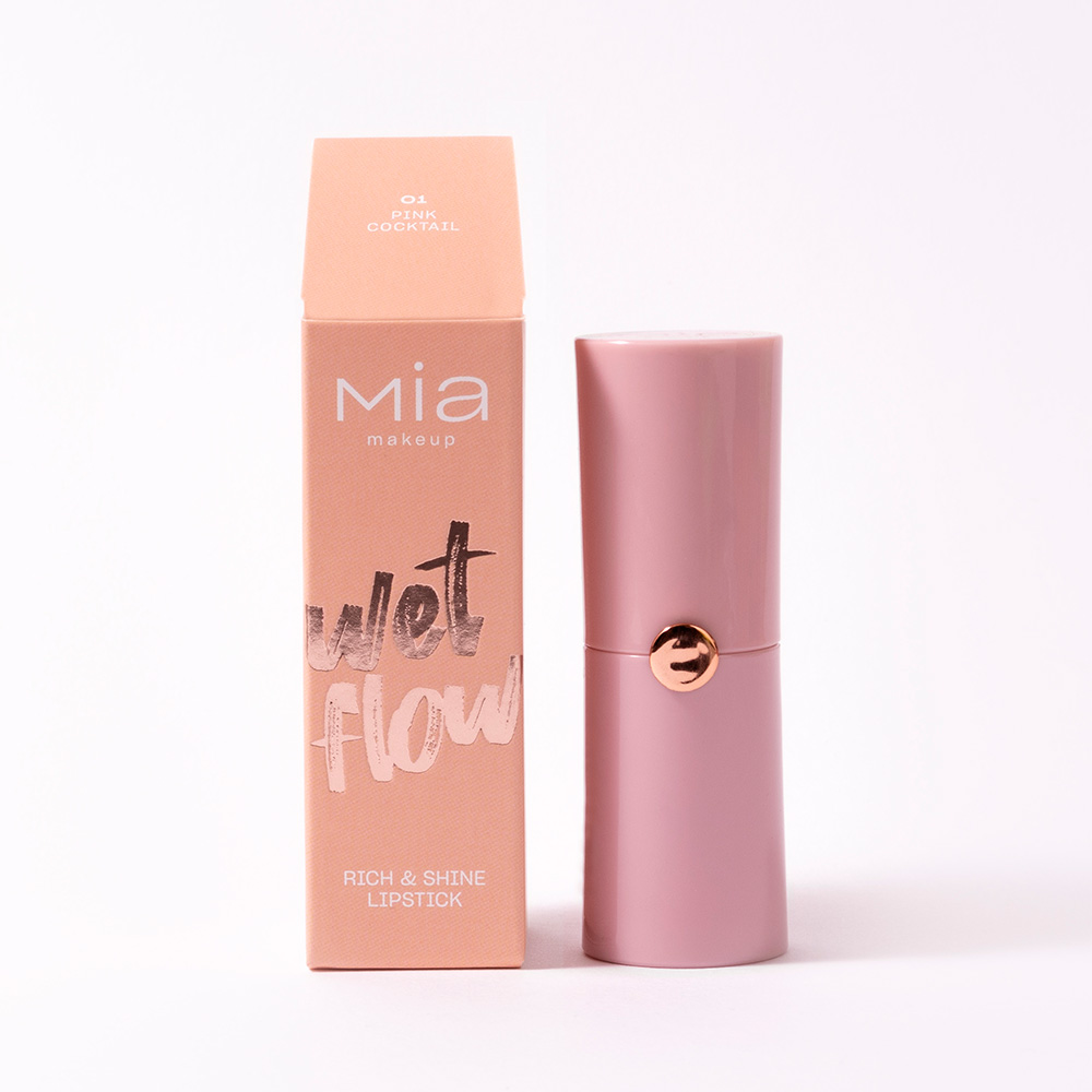 Mia Makeup - Wet Flow - Rossetto Cremoso N.01 Pink Cocktail