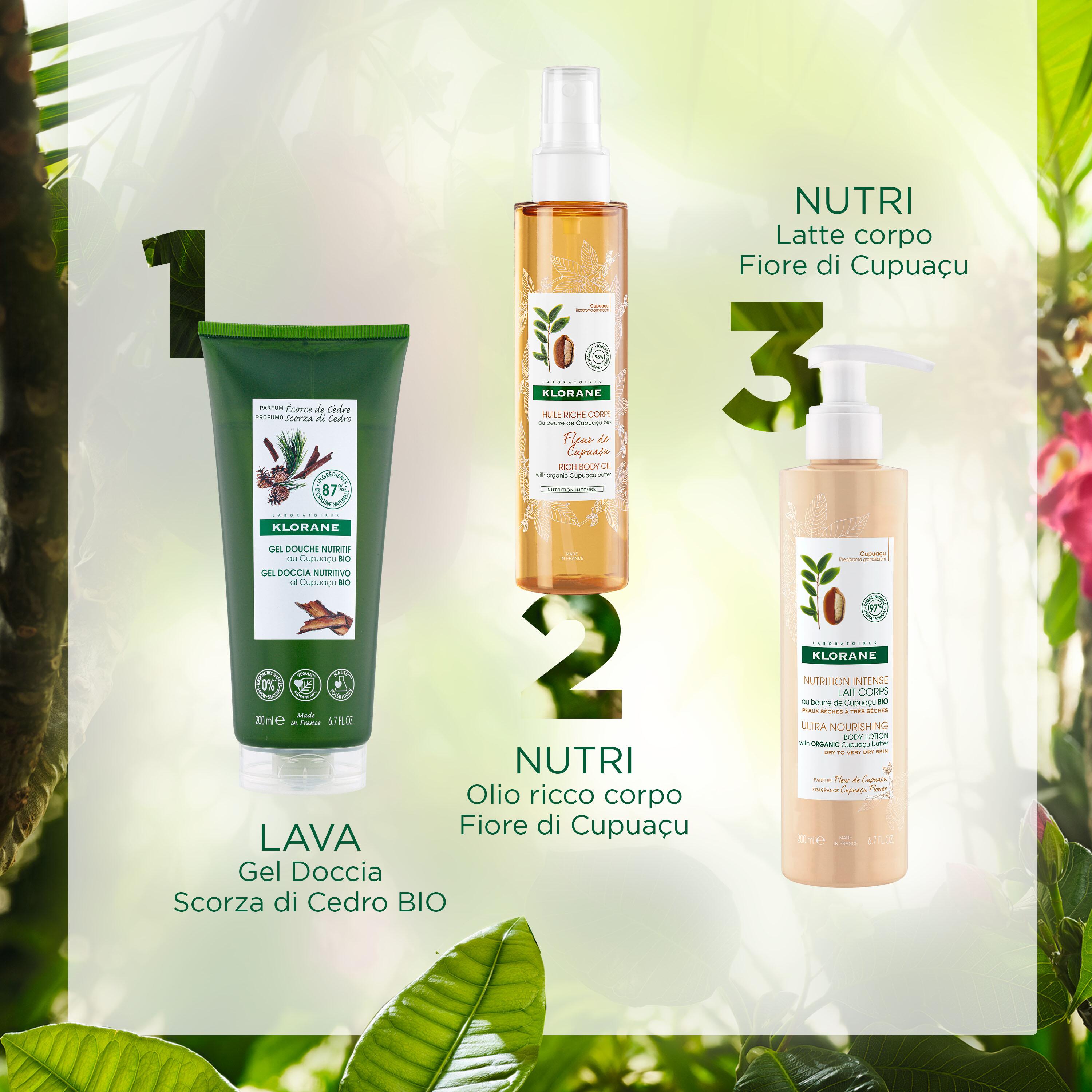 Klorane - Gel Doccia Nutritivo Al Profumo Scorza Di Cedro Per Tutti I Tipi Di Pelle 200 ml