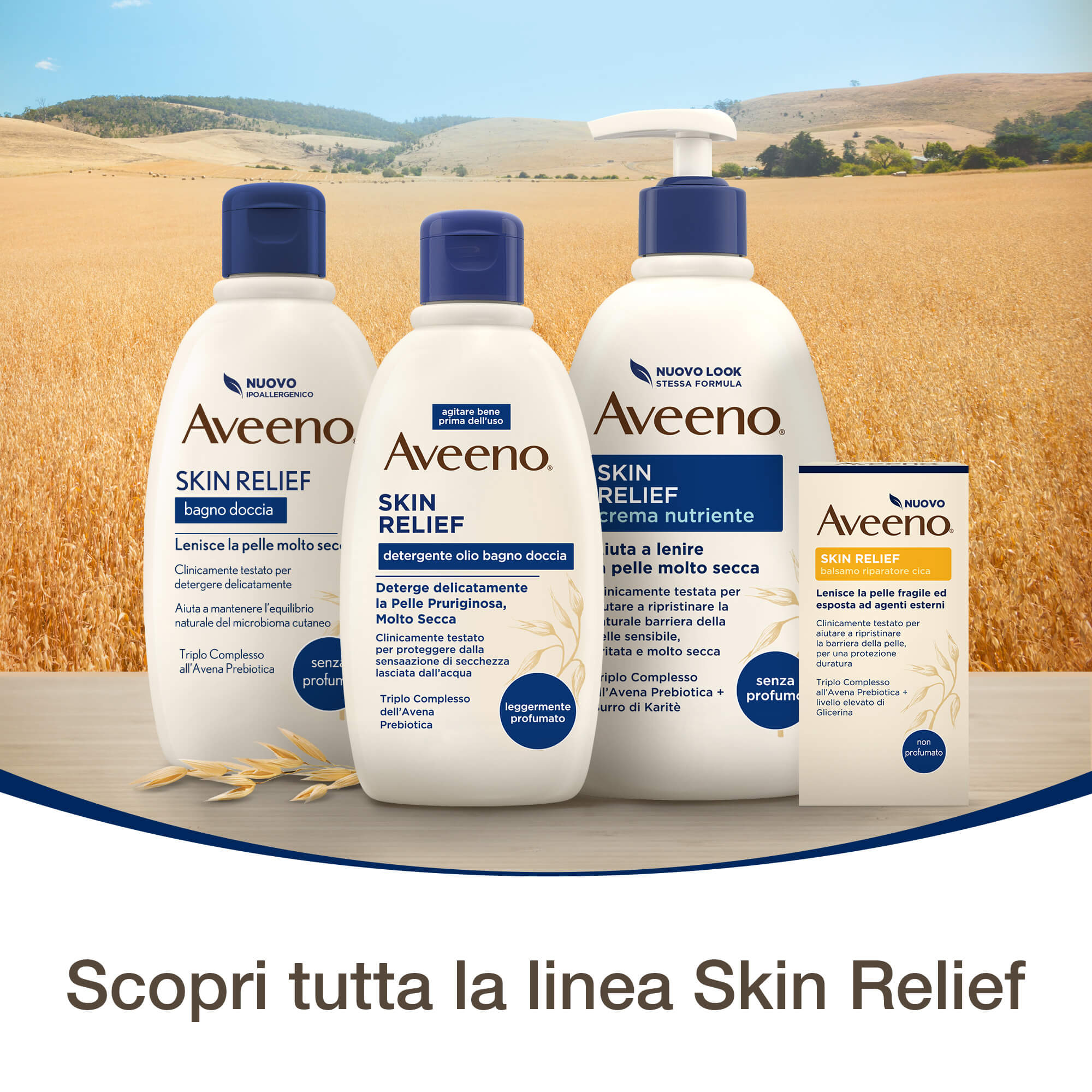 Aveeno, Balsamo Riparatore Lenitivo Cica, Skin Relief, Pelle da Secca a Molto Secca, 50ml Aveeno, Balsamo Riparatore Lenitivo Cica, Skin Relief, Pelle da Secca a Molto Secca, 50ml