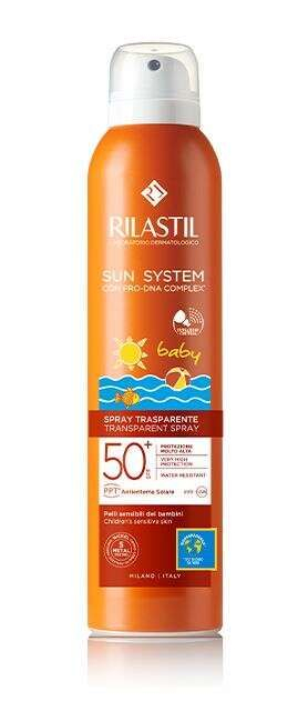Rilastil Sun System Baby Spray Solare Trasparente SPF 50+ Protezione Bambini 200 ml Rilastil Sun System Baby Spray Solare Trasparente SPF 50+ Protezione Bambini 200 ml