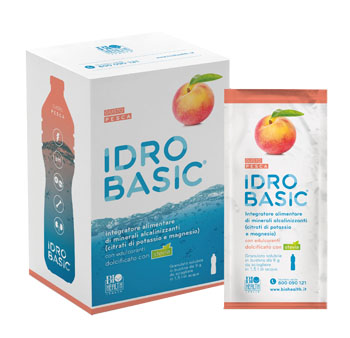 Idrobasic Gusto Pesca Integratore Alimentare di Minerali Alcalinizzanti 15 bustine