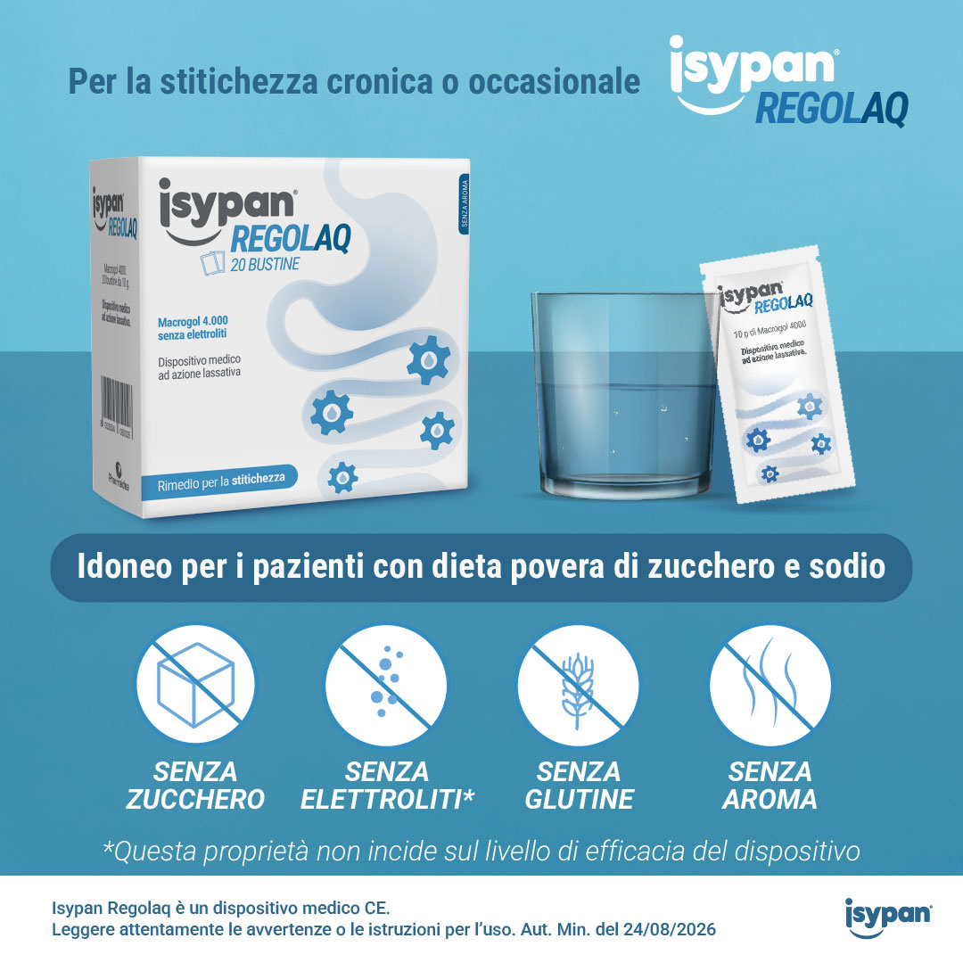 Isypan Regolaq 20 Bustine - Dispositivo Medico Ad Azione Lassativa