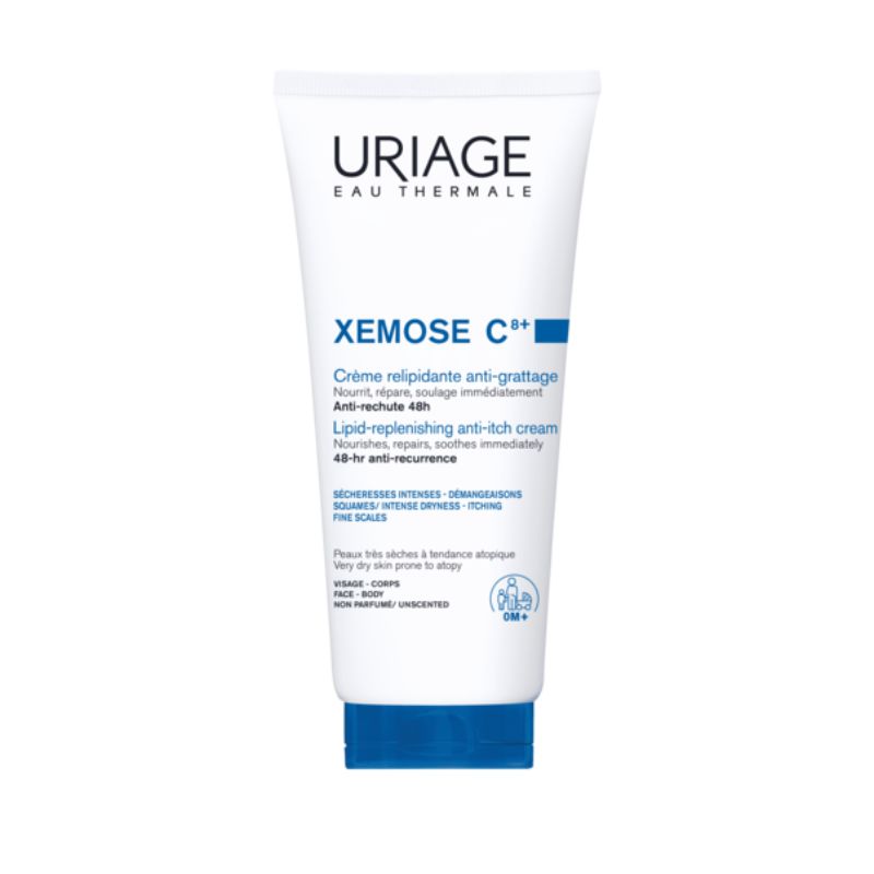 Uriage - Xémose C8+ Crema Relipidante Antiprurito Per Pelle Secca, Atopica E Con Eczema Viso E Corpo 200 ml