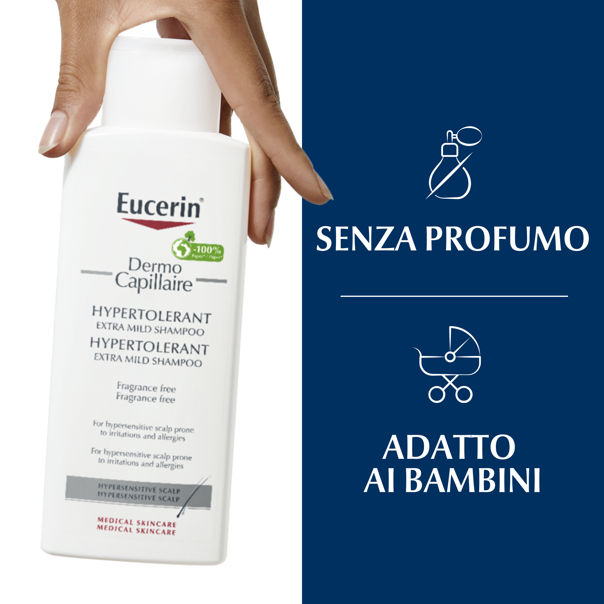 Eucerin DermoCapillaire Shampoo Extratollerabilità Cuoio Capelluto Sensibile 250 ml