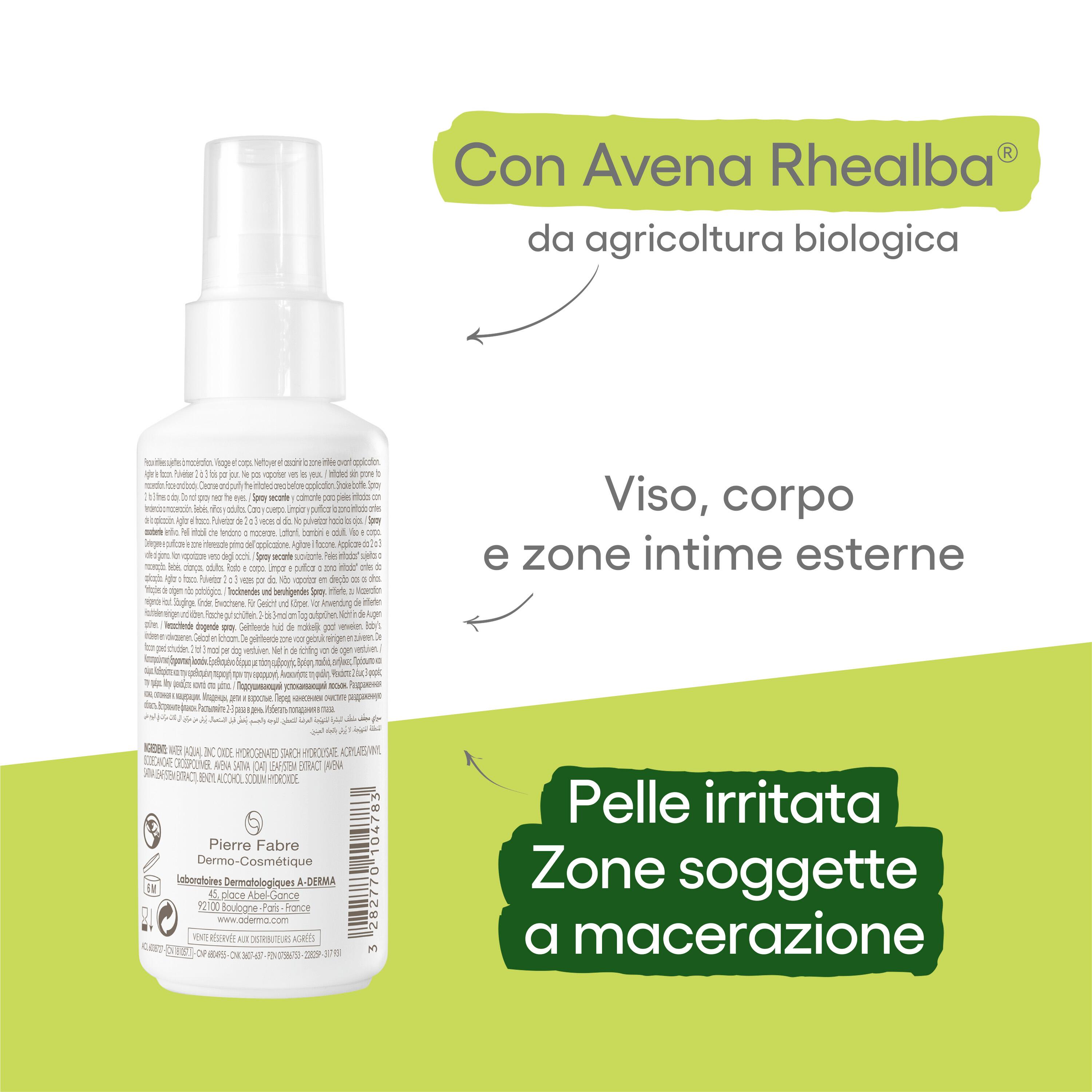 A-Derma Cytelium - Spray Assorbente Lenitivo Viso E Corpo Per Pelle Irritata 100 ml