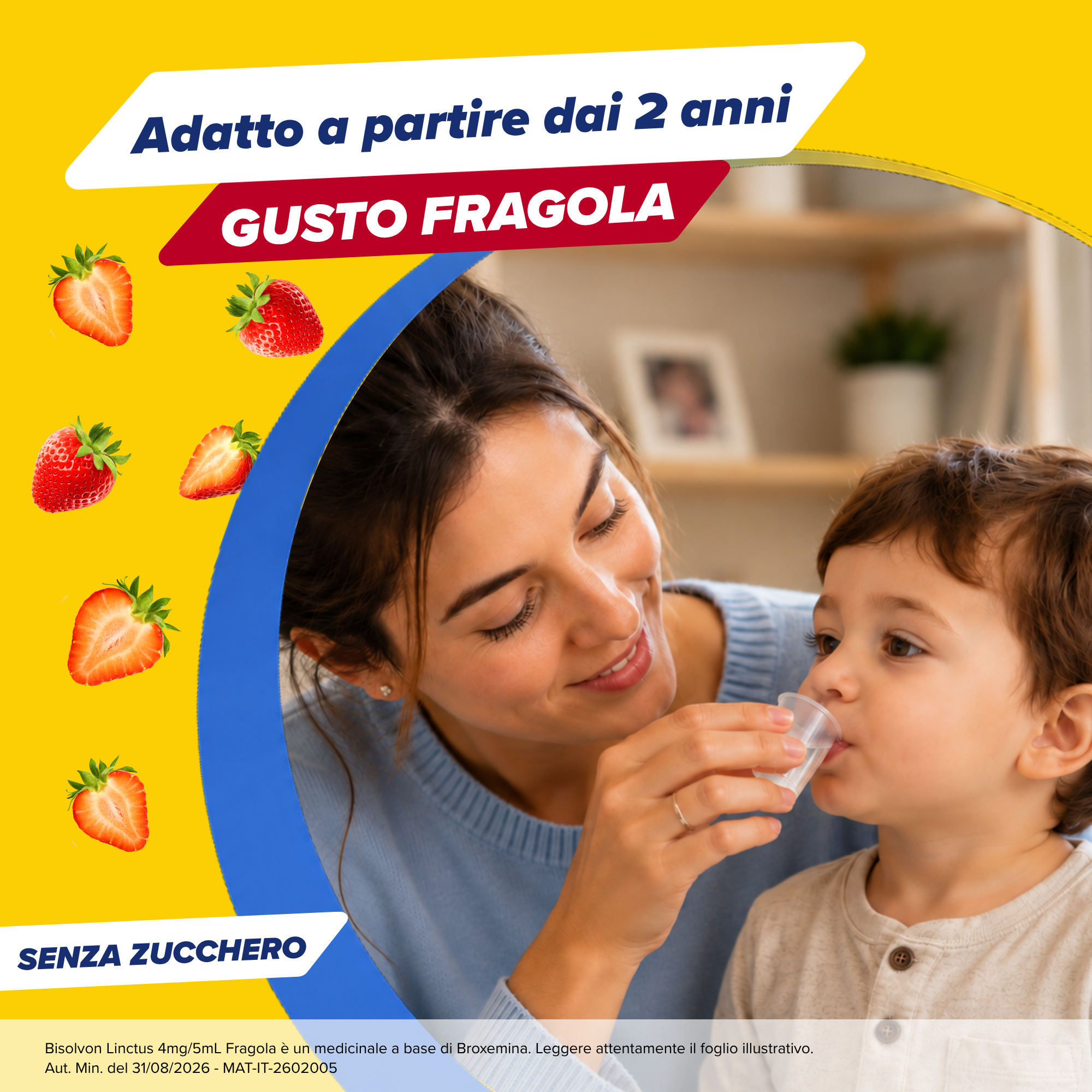Bisolvon Linctus 4mg/5ml Gusto Fragola - Sciroppo Mucolitico Per Catarro E Tosse Grassa 200 ml