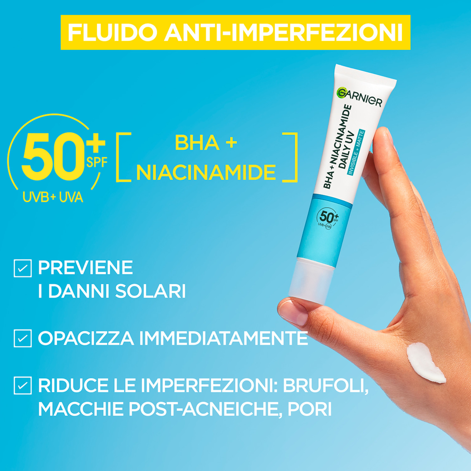 GARNIER FLUIDO ANTI UV BHA 50+