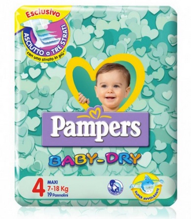 Pampers Baby Dry taglia 4 Maxi 7-18kg 19 pannolini