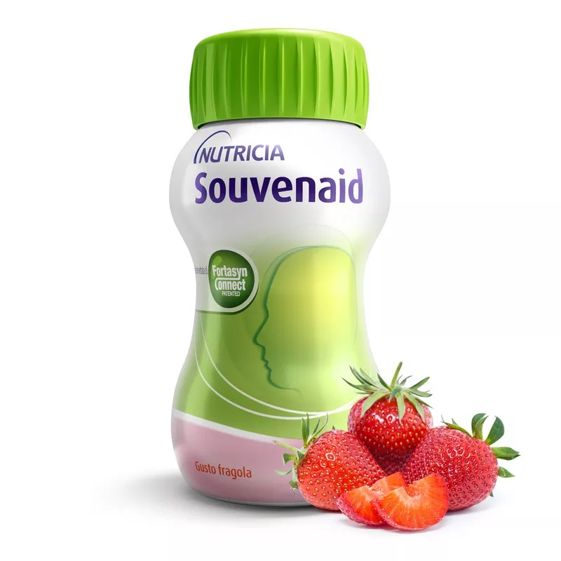 Souvenaid Fragola alimento a fini speciali per il trattamento nutrizionale del declino cognitivo legato all'età 4x125ml Souvenaid Fragola alimento a fini speciali per il trattamento nutrizionale del declino cognitivo legato all'età 4x125ml