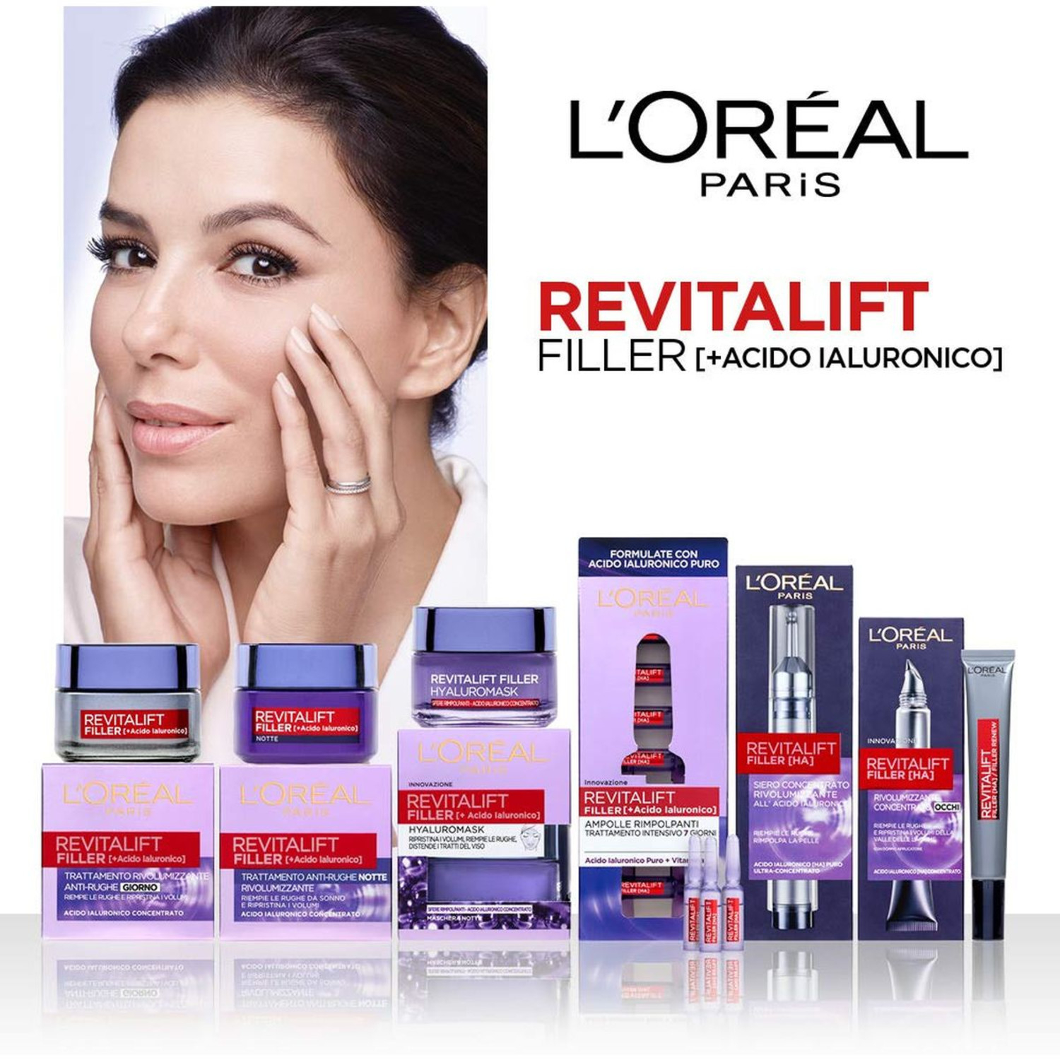 L'Oréal Paris Ampolle Rimpolpanti Revitalift Filler, Azione Antirughe, con Acido Ialuronico Puro 100% Concentrato e Vitamina B5, Trattamento Intensivo 7 Giorni, 7x1 ml L'Oréal Paris Ampolle Rimpolpanti Revitalift Filler, Azione Antirughe, con Acido Ialuronico Puro 100% Concentrato e Vitamina B5, Trattamento Intensivo 7 Giorni, 7x1 ml