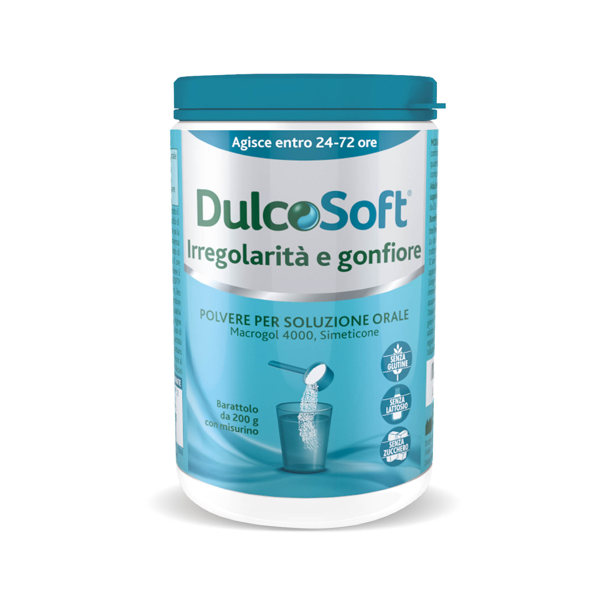 DulcoSoft Irregolarità E Gonfiore Polvere 200 g - Dispositivo Medico Ad Azione Lassativa Delicata