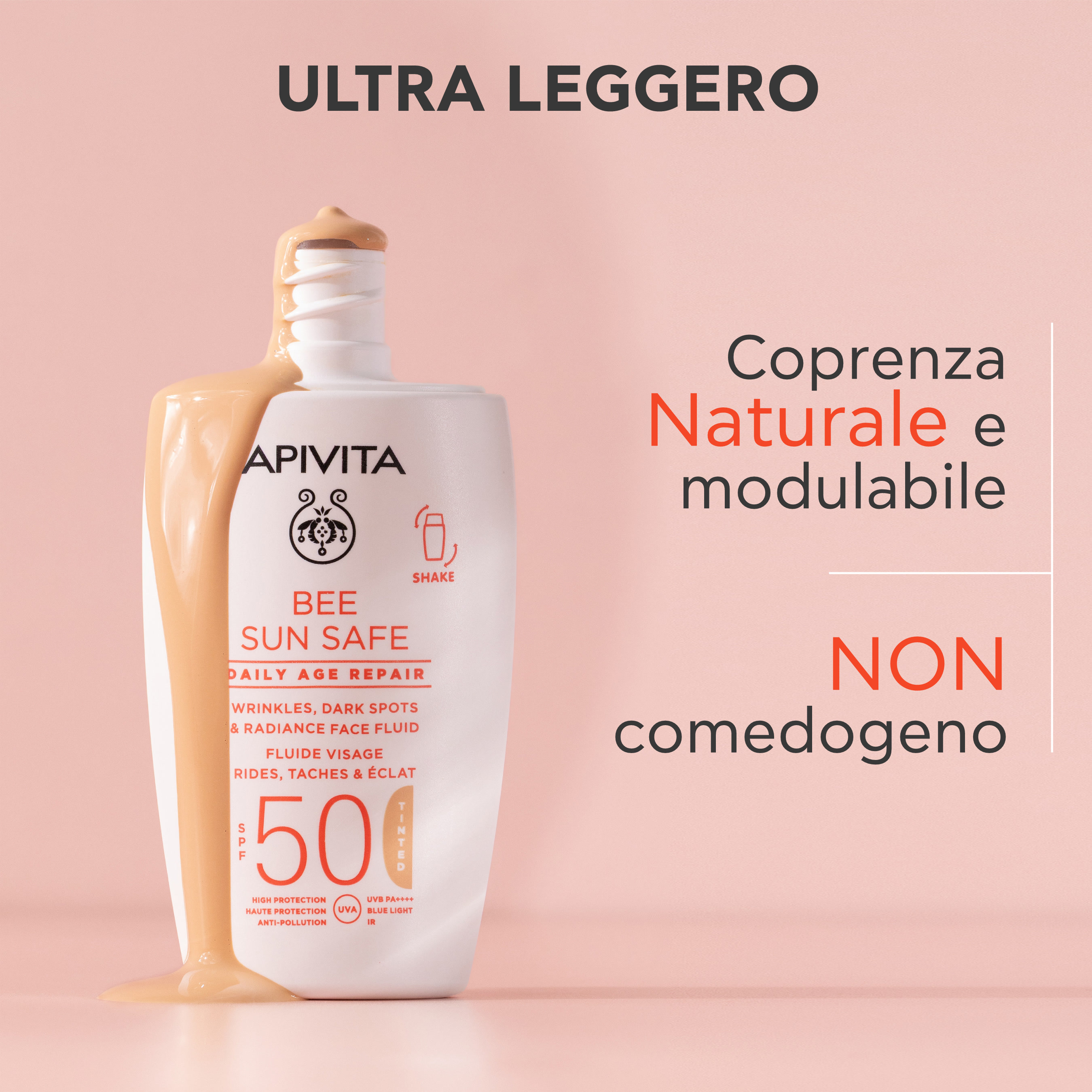 Apivita Bee Sun Safe - Fluido Colorato Anti-Rughe E Anti-Macchie Viso 50 ml