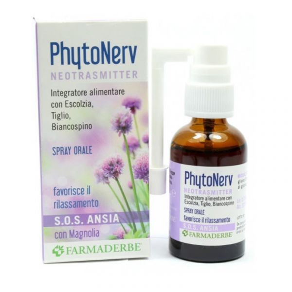 Farmaderbe Phytonerv SOS Spray Orale Integratore Ansia 30 ml