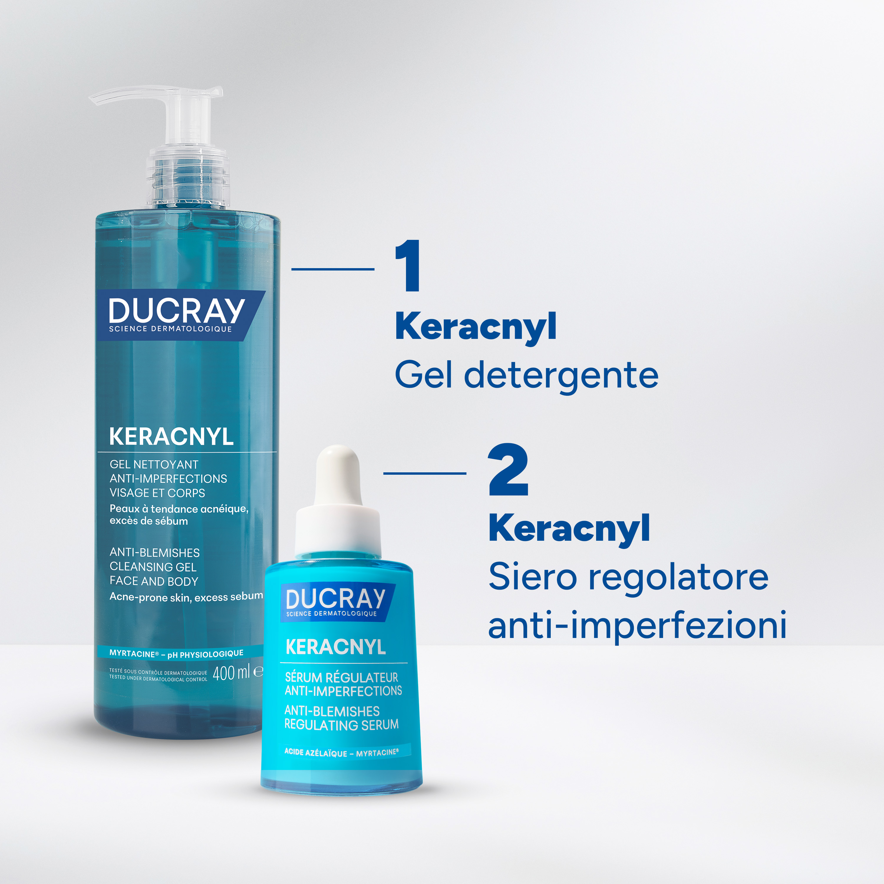 Ducray Keracnyl - Siero Regolatore Anti-Imperfezioni Per Pelle Acneica 30 ml