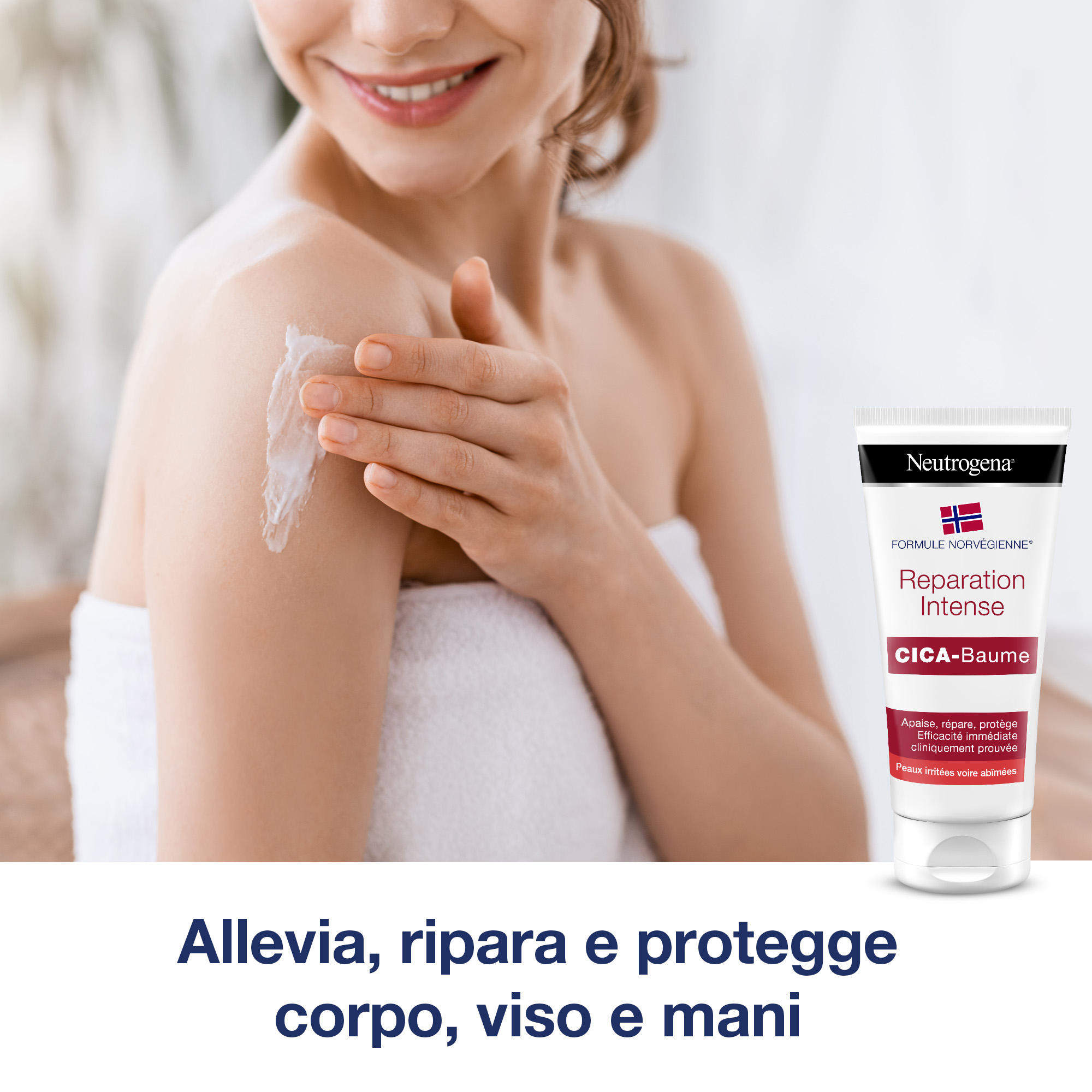Neutrogena - Formula Norvegese Balsamo CICA Riparazione Intensa, Crema Corpo Viso e Mani, Formula con Glicerina, Pelle Molto Secche, 100 ml Neutrogena - Formula Norvegese Balsamo CICA Riparazione Intensa, Crema Corpo Viso e Mani, Formula con Glicerina, Pelle Molto Secche, 100 ml