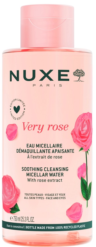 Nuxe Very Rose - Acqua Micellare Lenitiva Strucca Deterge e Lenisce, 750ml