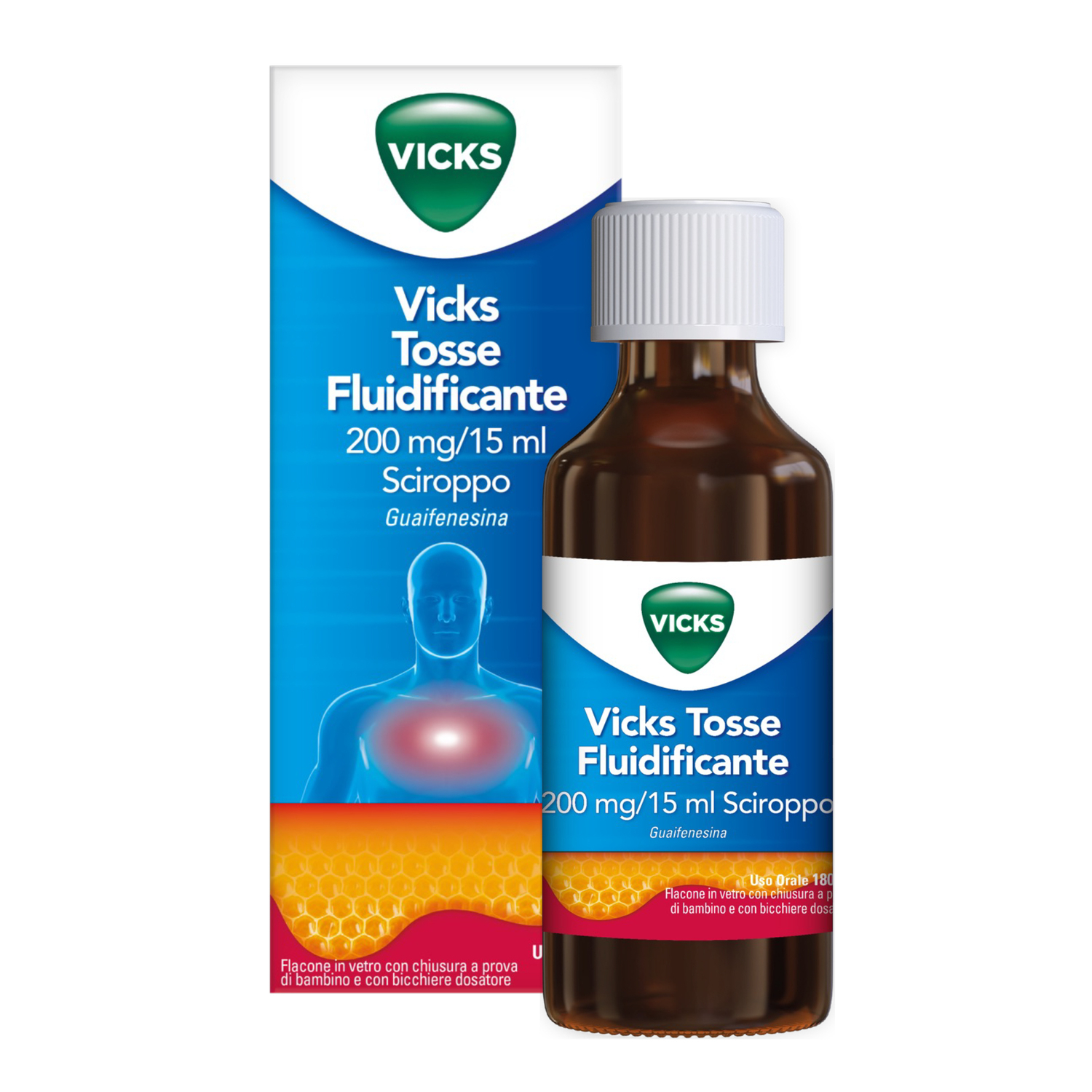 Vicks Tosse Fluidificante Flacone 180 ml