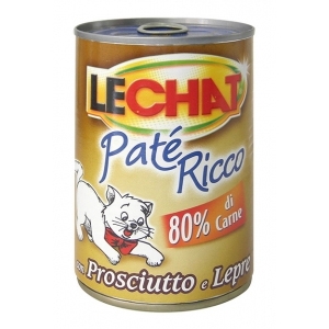 LECHAT GATTO PATE' PROSCIUTTO LEPRE 400GR (lattina)