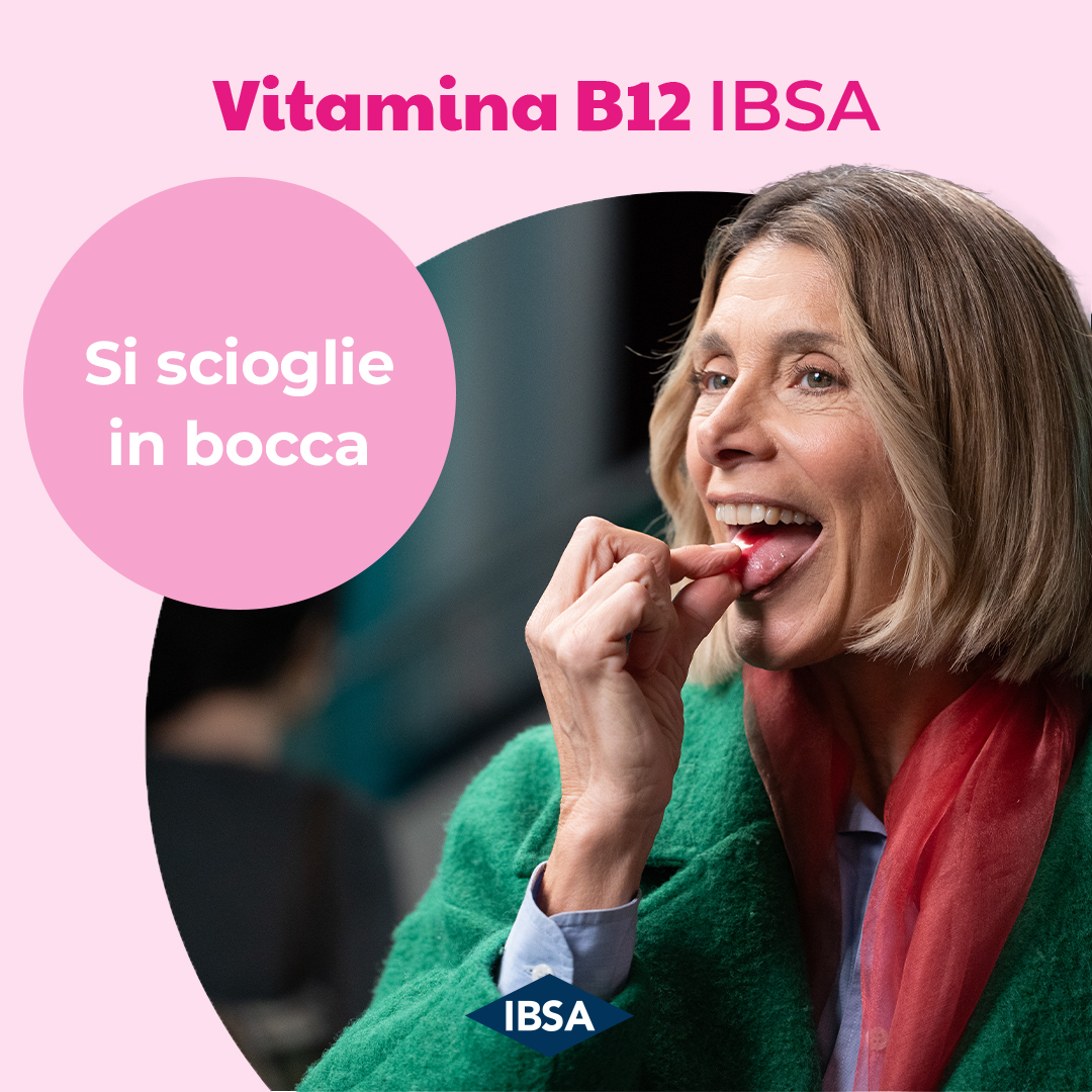 VITAMINA B12 IBSA - Integratore alimentare a base di vitamina B12 gusto lampone. - 30FILM ORALI
