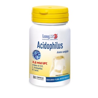 LongLife Acidophilus Integratore Flora Intestinale 30 tavolette masticabili