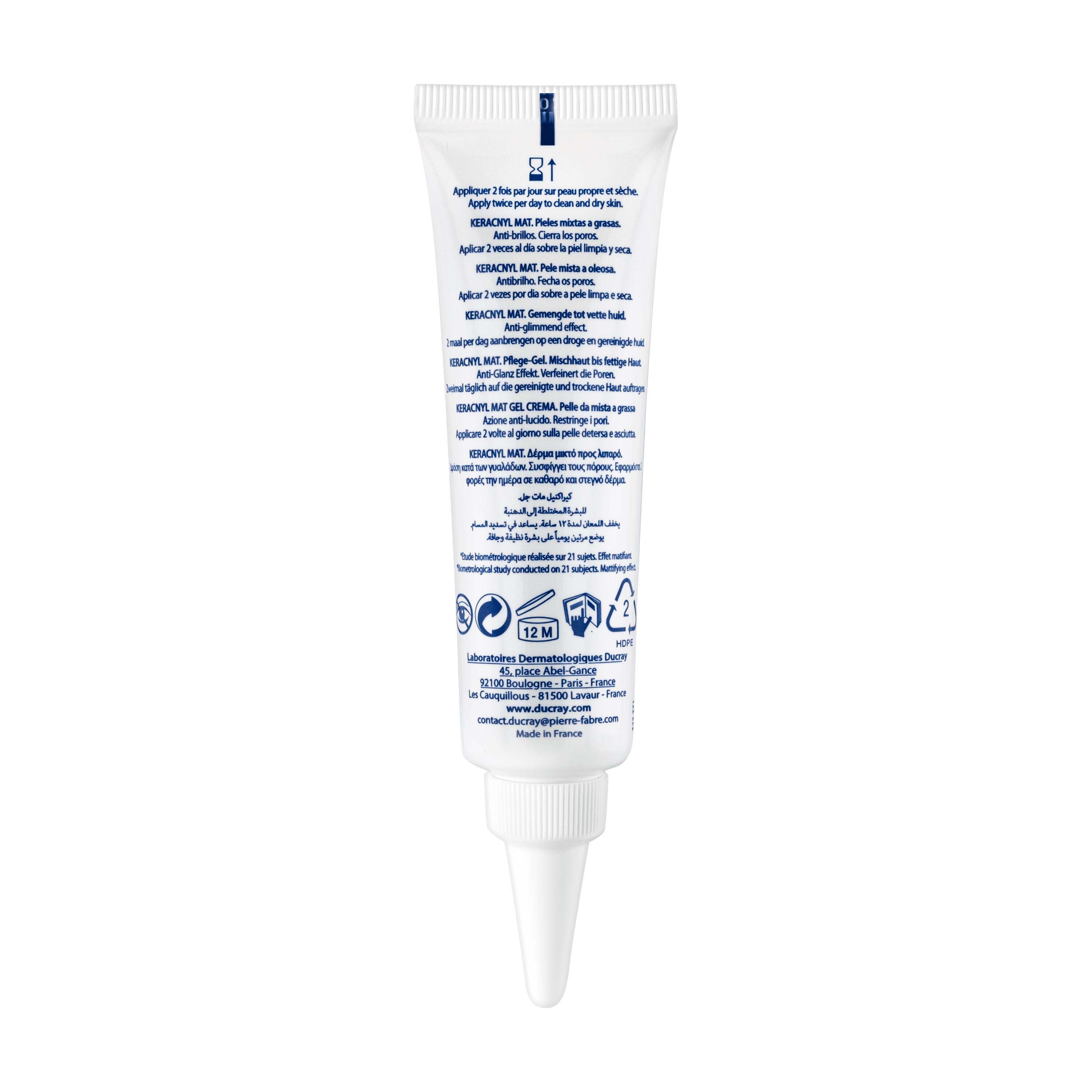 Ducray Keracnyl Mat - Crema Opacizzante Per Pelli Miste E Grasse 30 ml