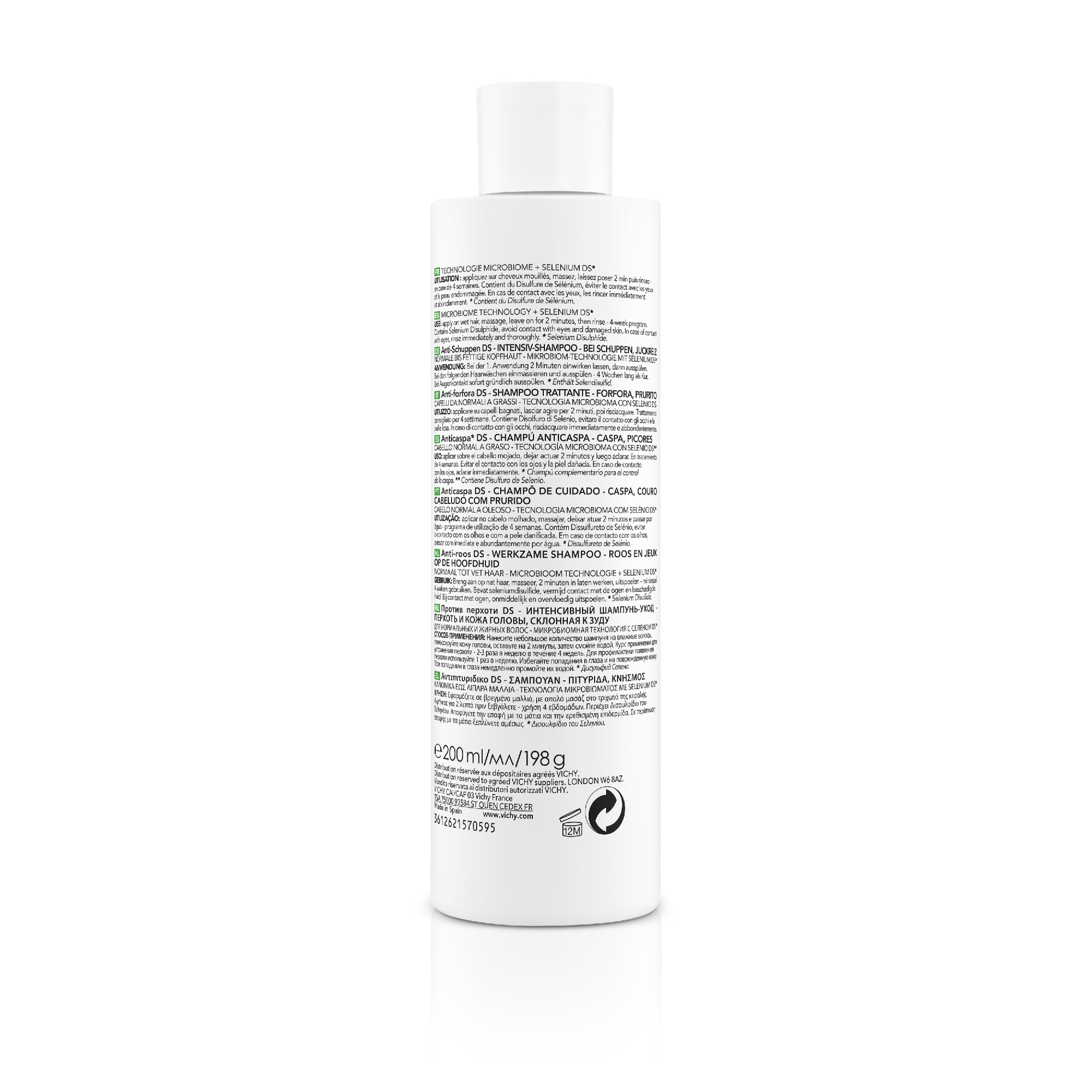 Vichy Dercos Shampoo trattante Anti-forfora DS per capelli da normali a grassi 200 ml