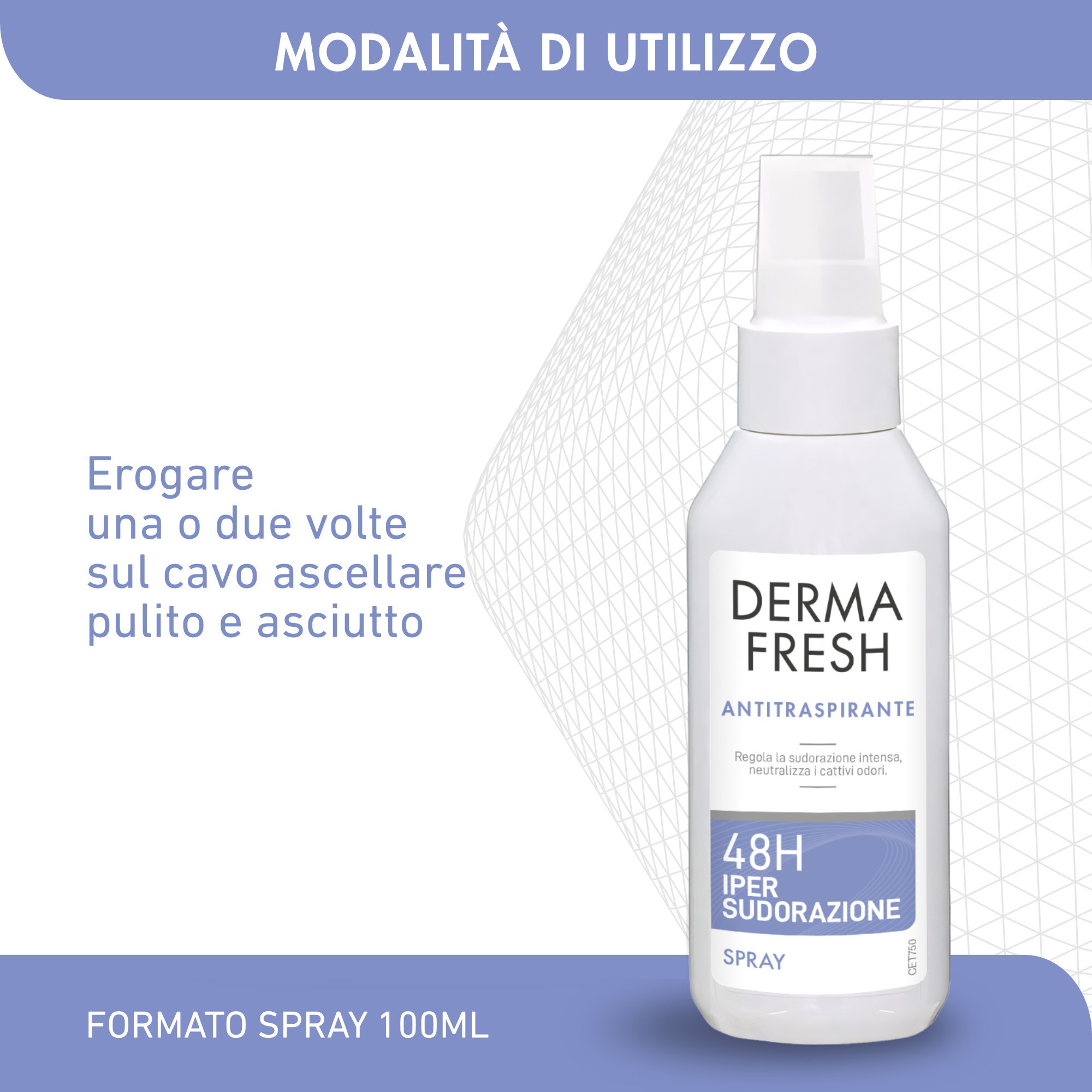 Dermafresh 48H Ipersudorazione - Spray Antitraspirante 100 ml
