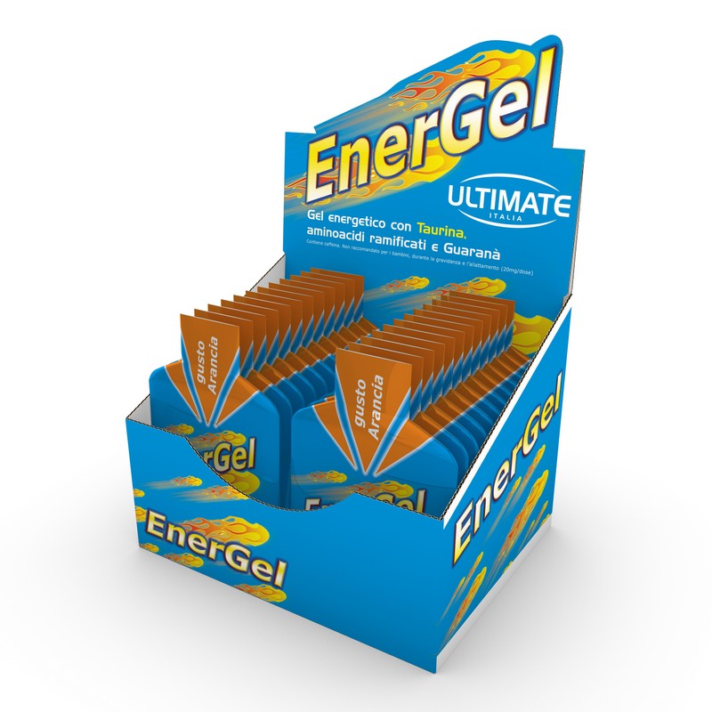 Ultimate Italia EnerGel Gusto Arancia - Gel Energizzante 24 Bustine Da 42 g