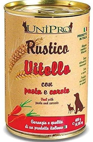 UNIPRO CANE RUSTICO VITELLO PASTA CAROTE 400GR (lattina)