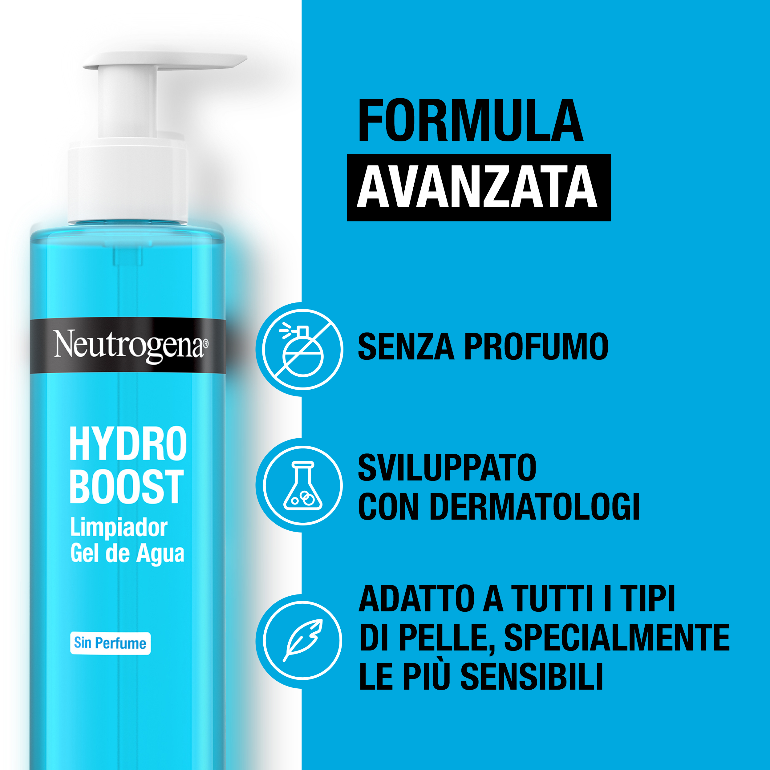 Neutrogena Hydro Boost Acqua Gel Detergente Senza Profumo 200 ml, Detergente schiumogeno struccante Neutrogena Hydro Boost Acqua Gel Detergente Senza Profumo 200 ml, Detergente schiumogeno struccante