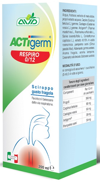 AVD Reform Actigerm Respiro Sciroppo Bambini Integratore per Vie Respiratorie 200 ml