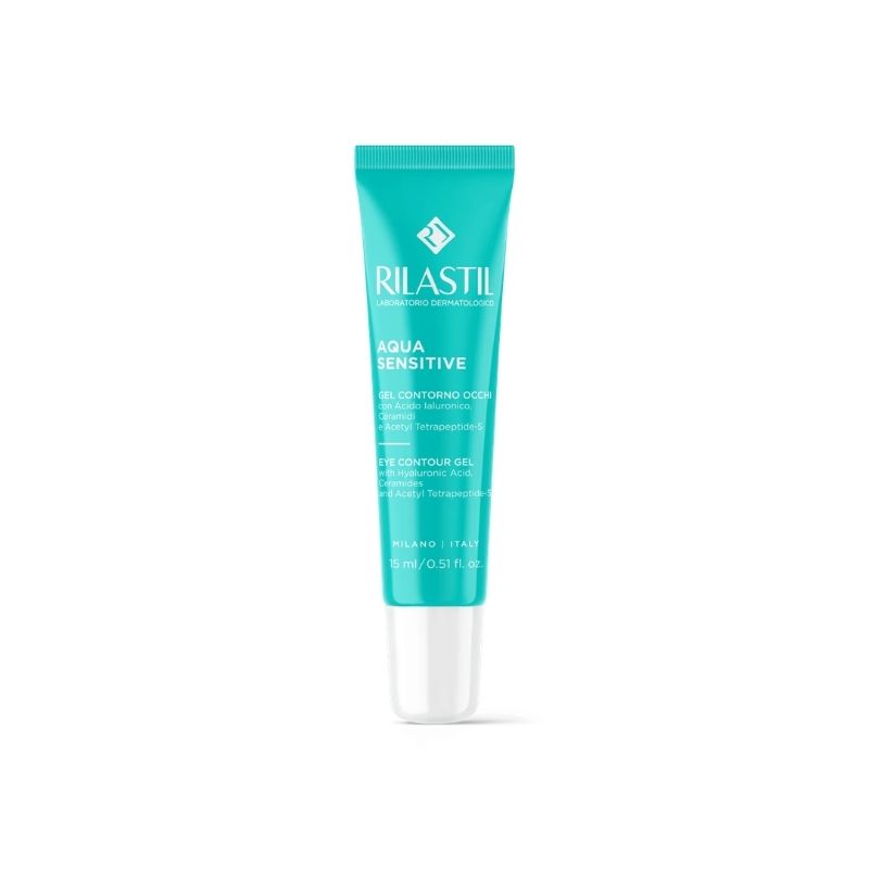 Rilastil Aqua Sensitive - Gel Contorno Occhi Idratante Con Acido Ialuronico 15 ml