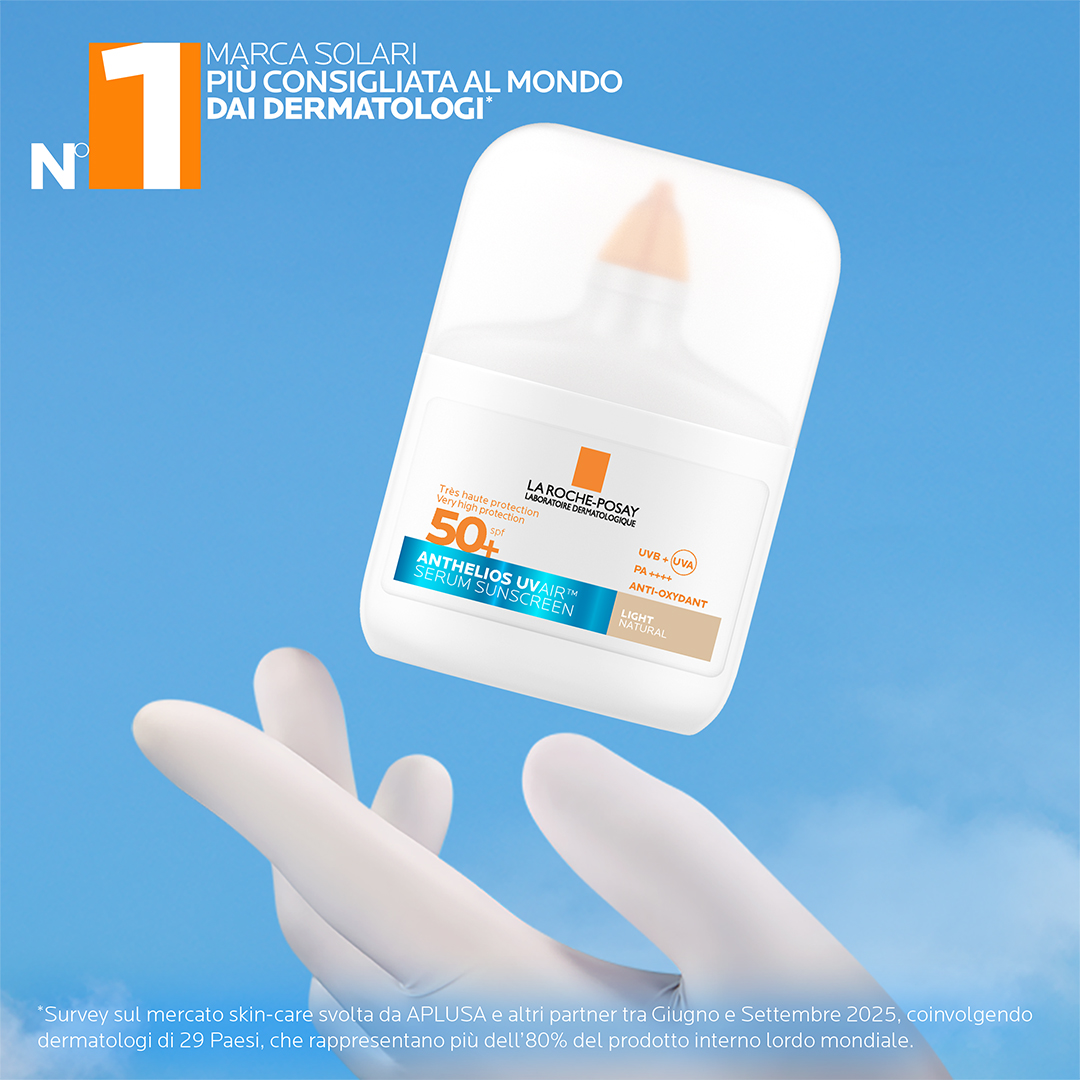 La Roche-Posay - Anthelios Uvair Serum Sunscreen SPF50+ Viso 50 ml - Tonalità Chiara