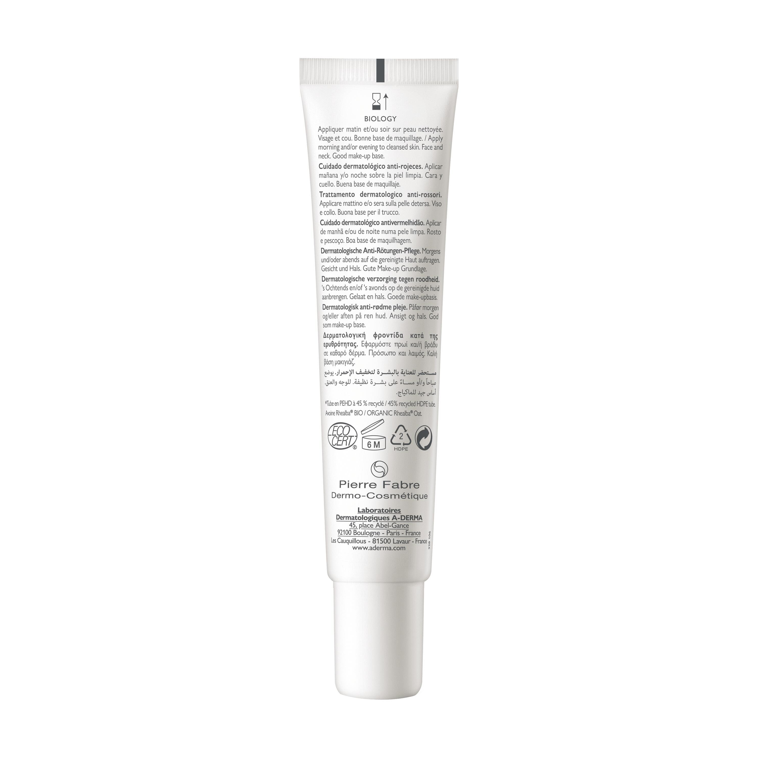 A-Derma Biology AR - Trattamento Dermatologico Anti-Rossori Per Pelle Couperose 40 ml
